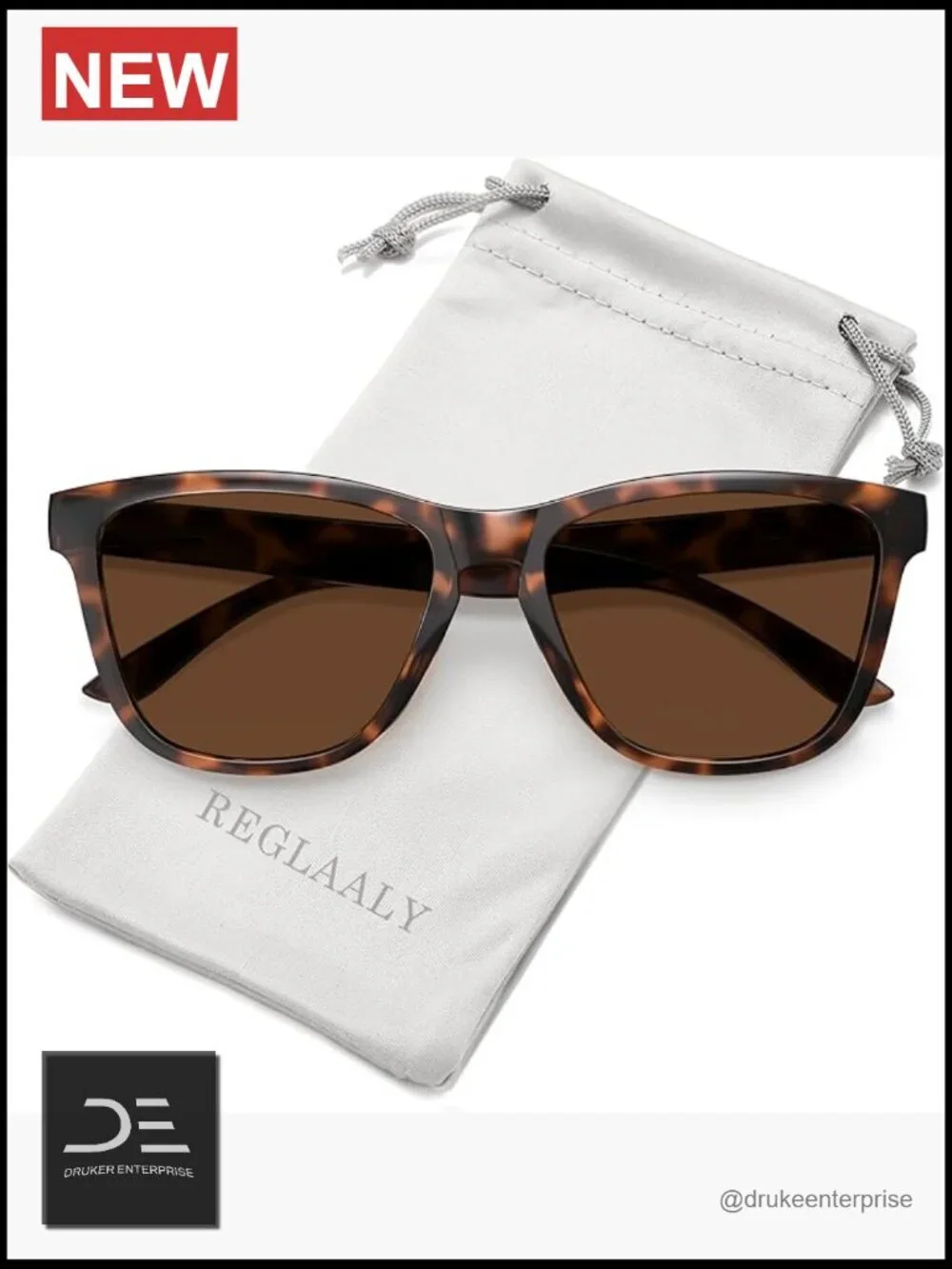 Trendy Retro Polarized Sunglasses with UV Protection Classic Square Design Full